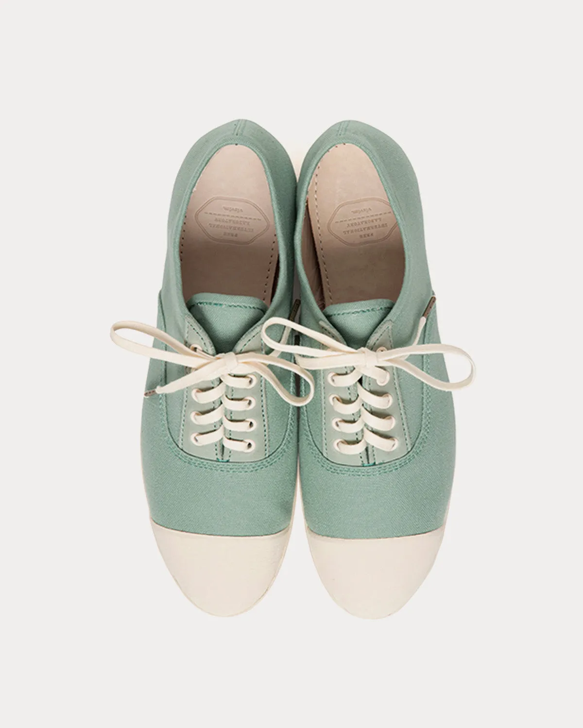 P.T.U. Trainer Canvas Light Green Low Top Sneakers