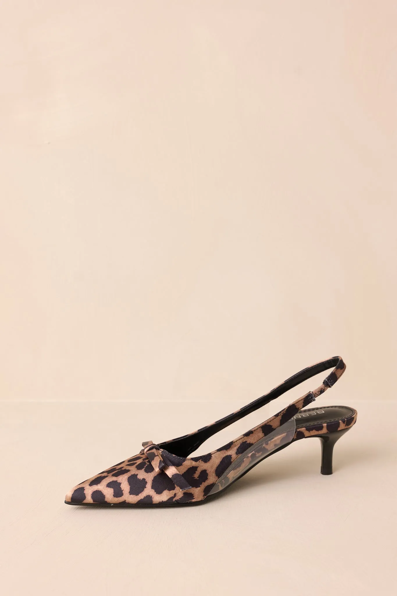 Regal Steps Leopard Print Slingback Kitten Heels
