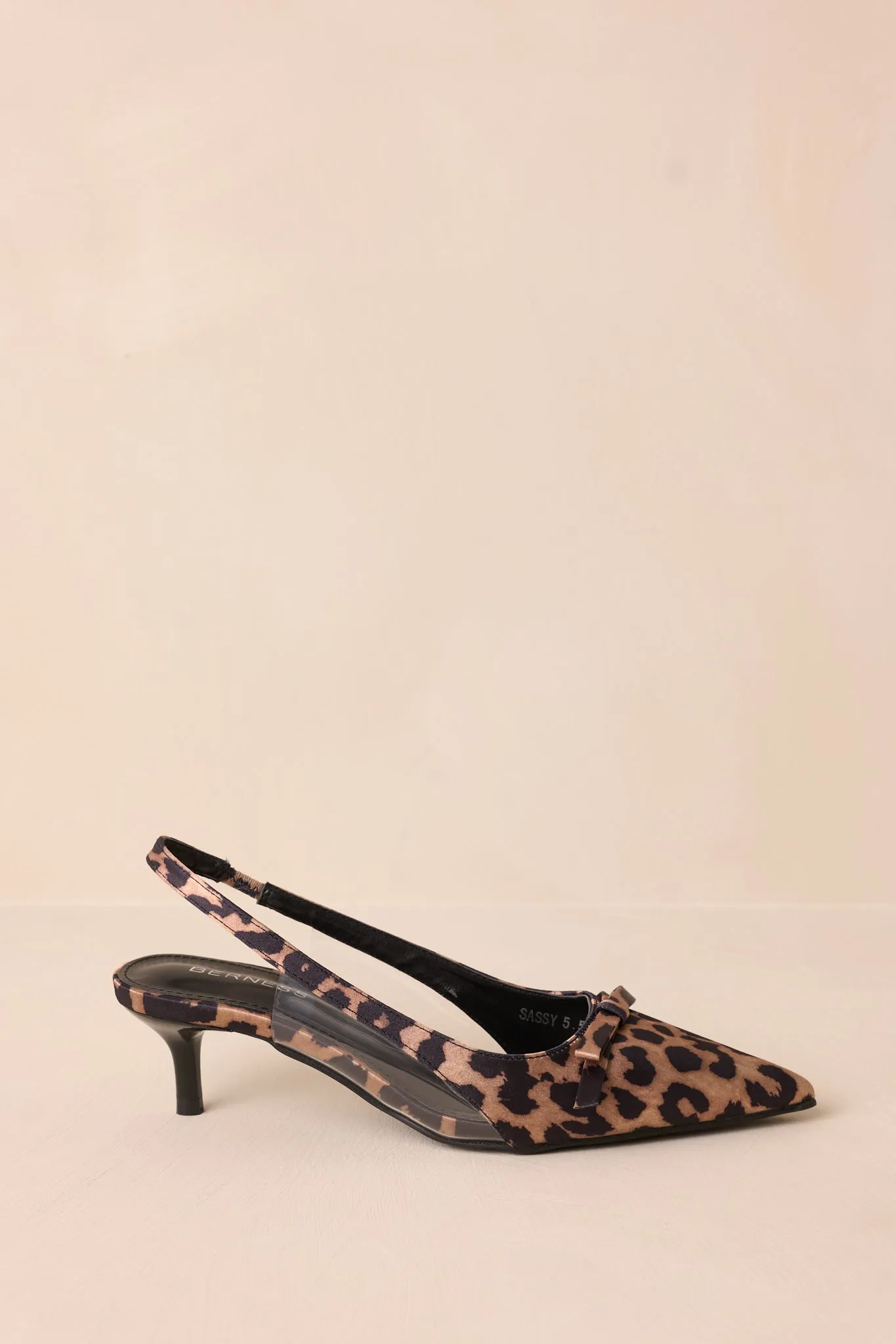 Regal Steps Leopard Print Slingback Kitten Heels
