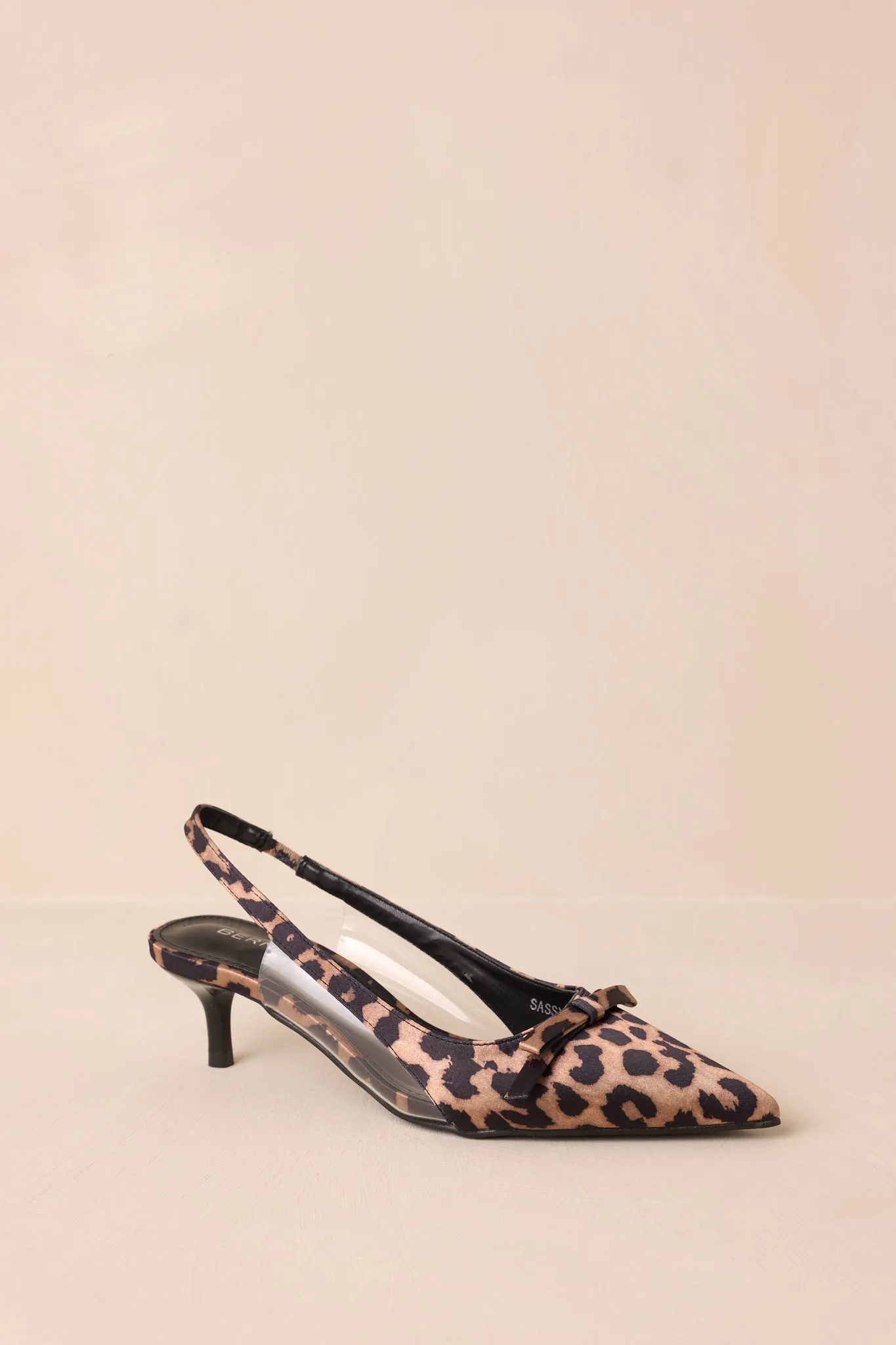 Regal Steps Leopard Print Slingback Kitten Heels