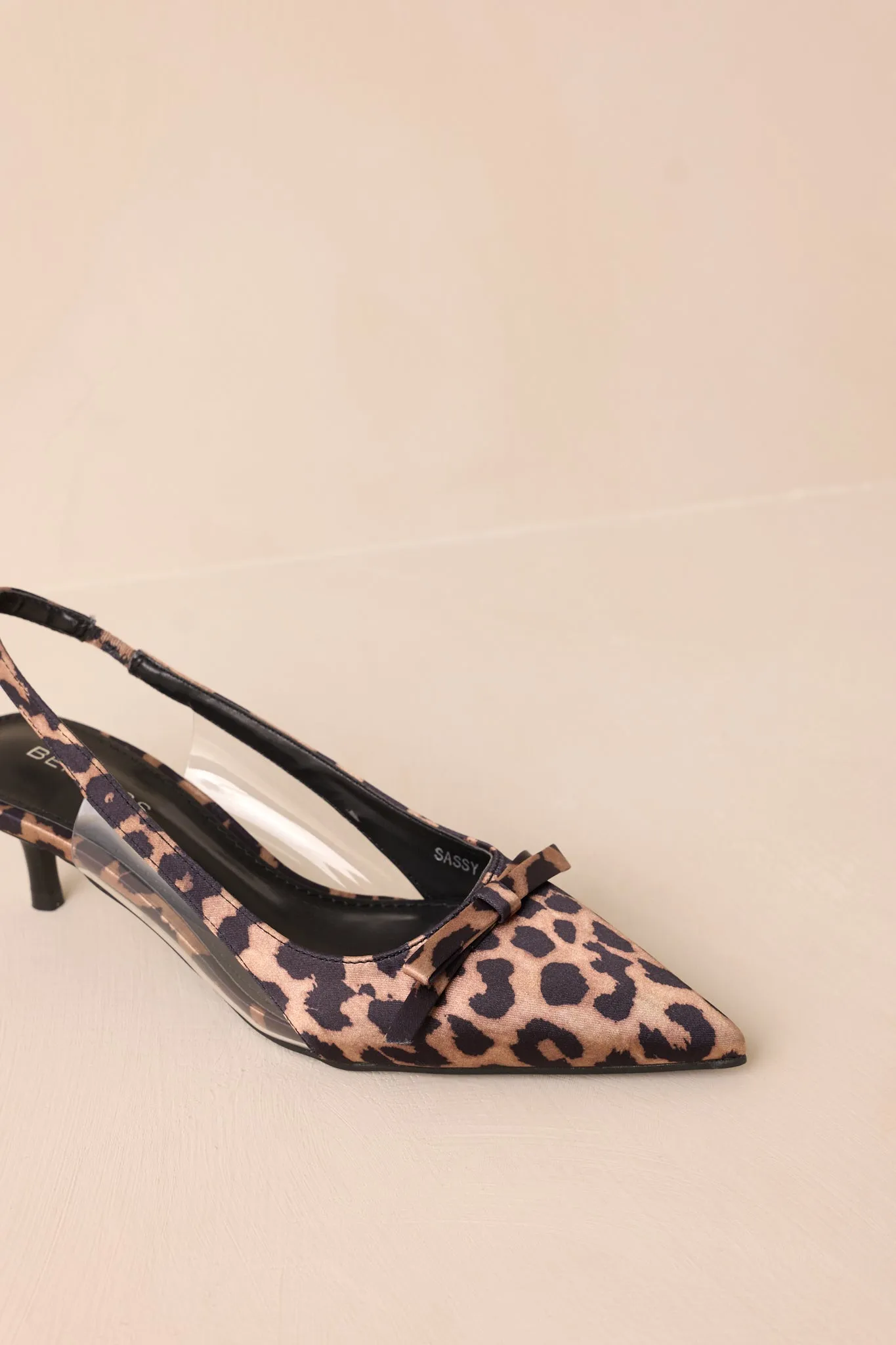Regal Steps Leopard Print Slingback Kitten Heels
