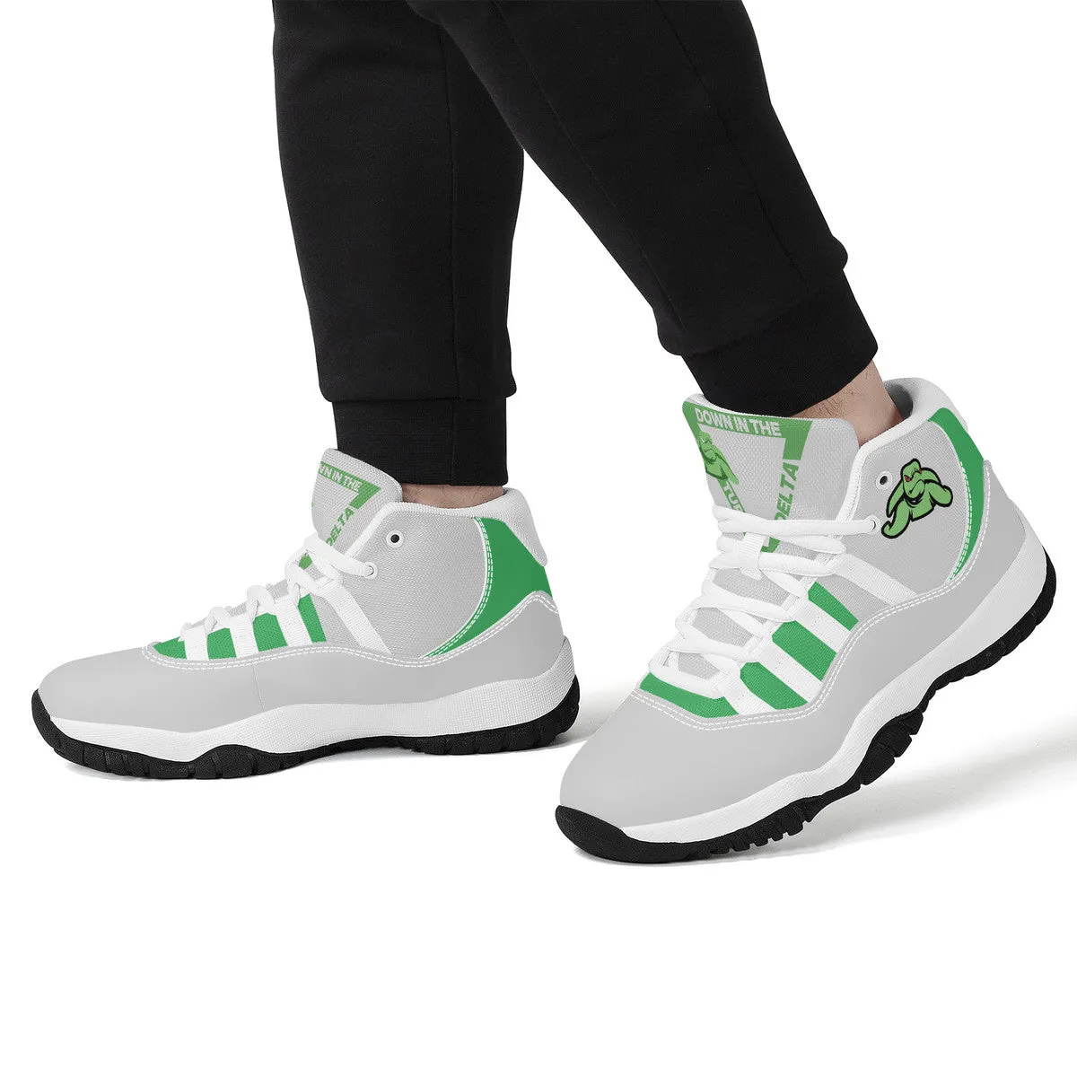 Turtle  High Top Air Retro Sneakers - Grey