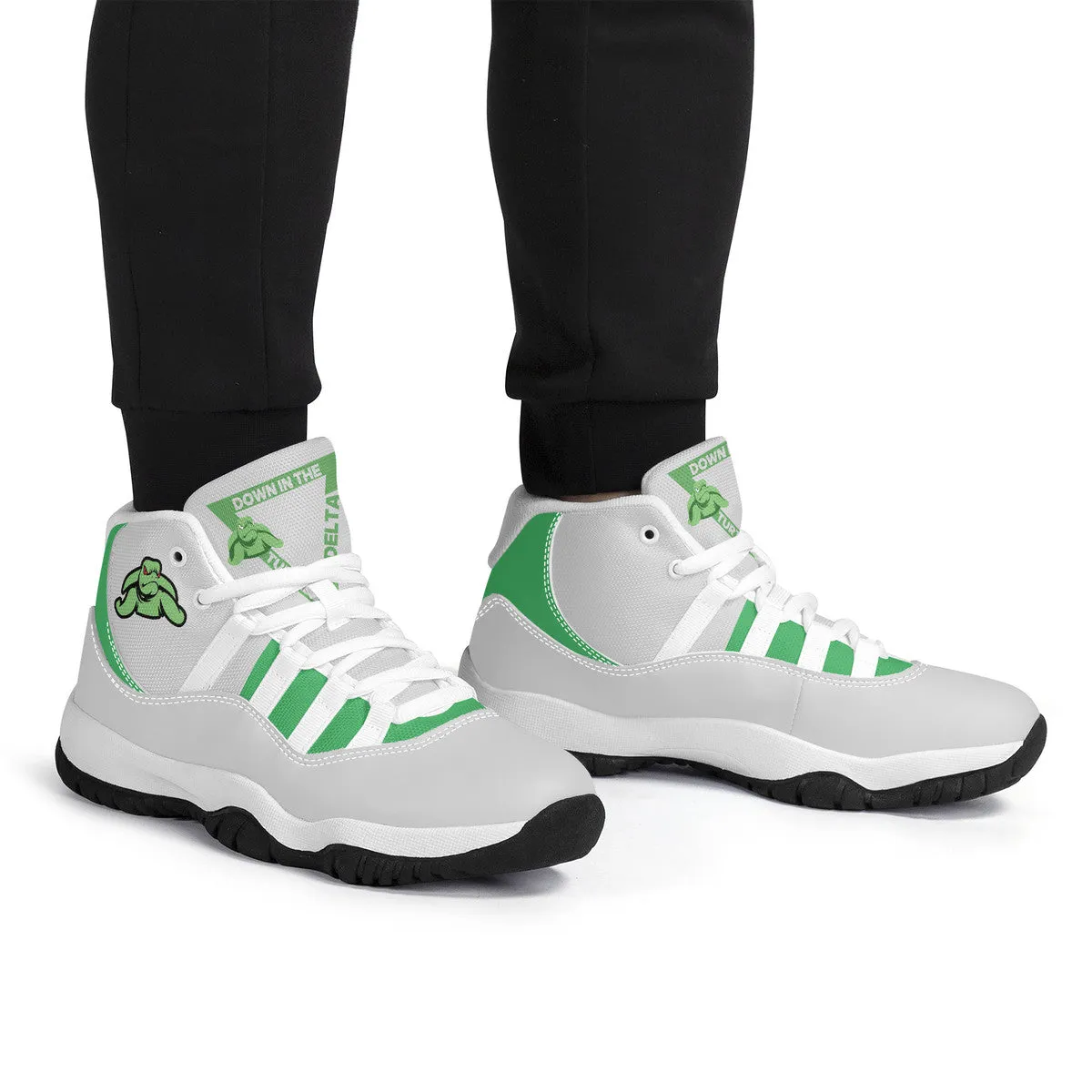 Turtle  High Top Air Retro Sneakers - Grey