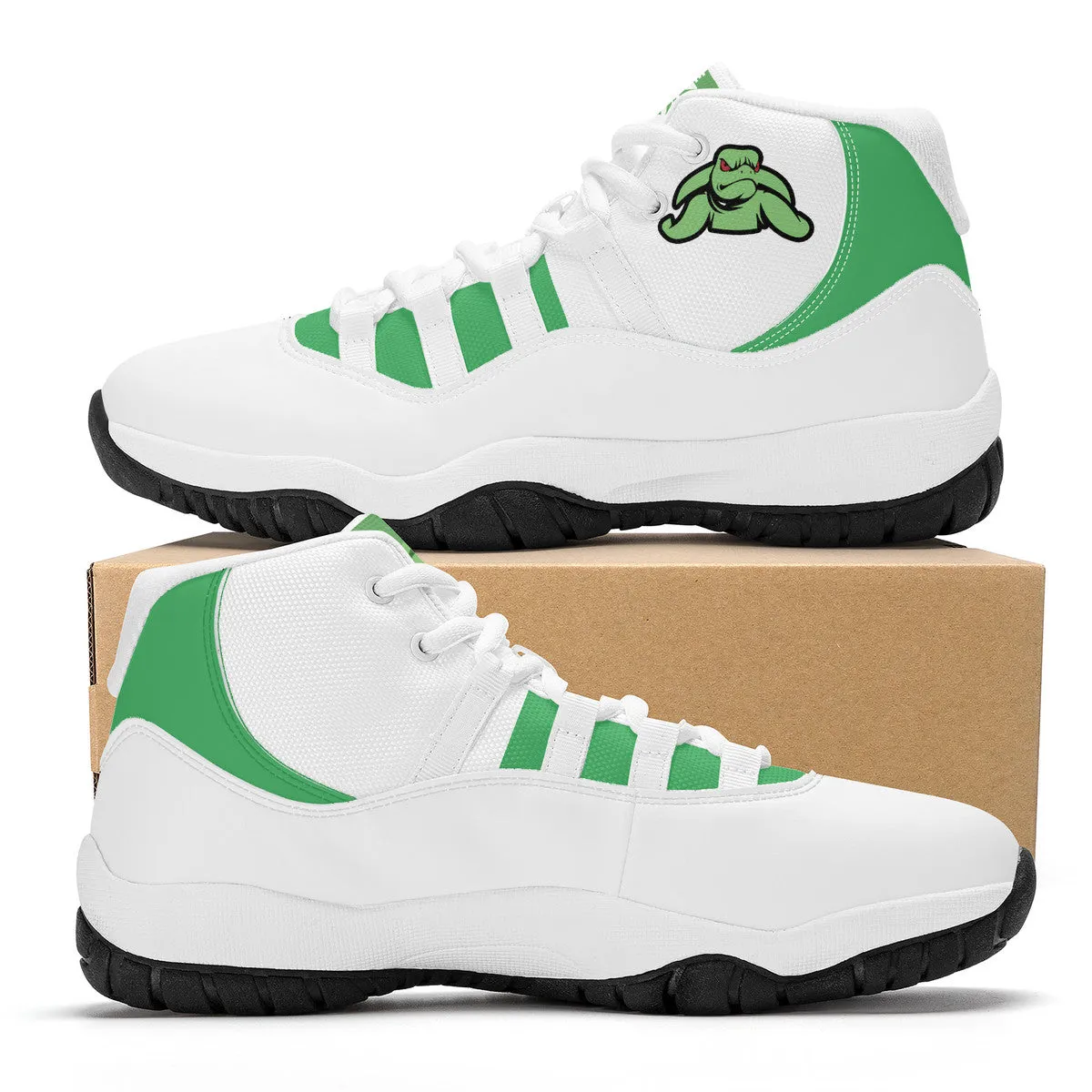 Turtle High Top Air Retro Sneakers - White