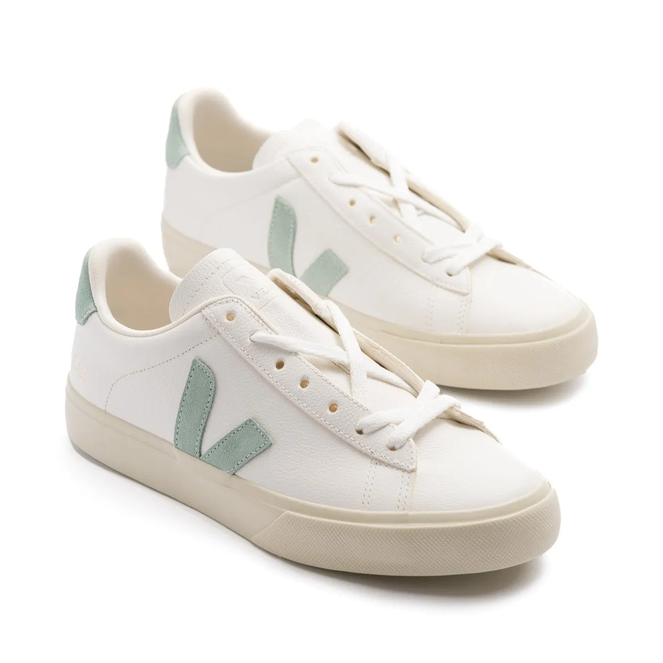 Veja Campo ChromeFree Leather Shoe - White/Matcha