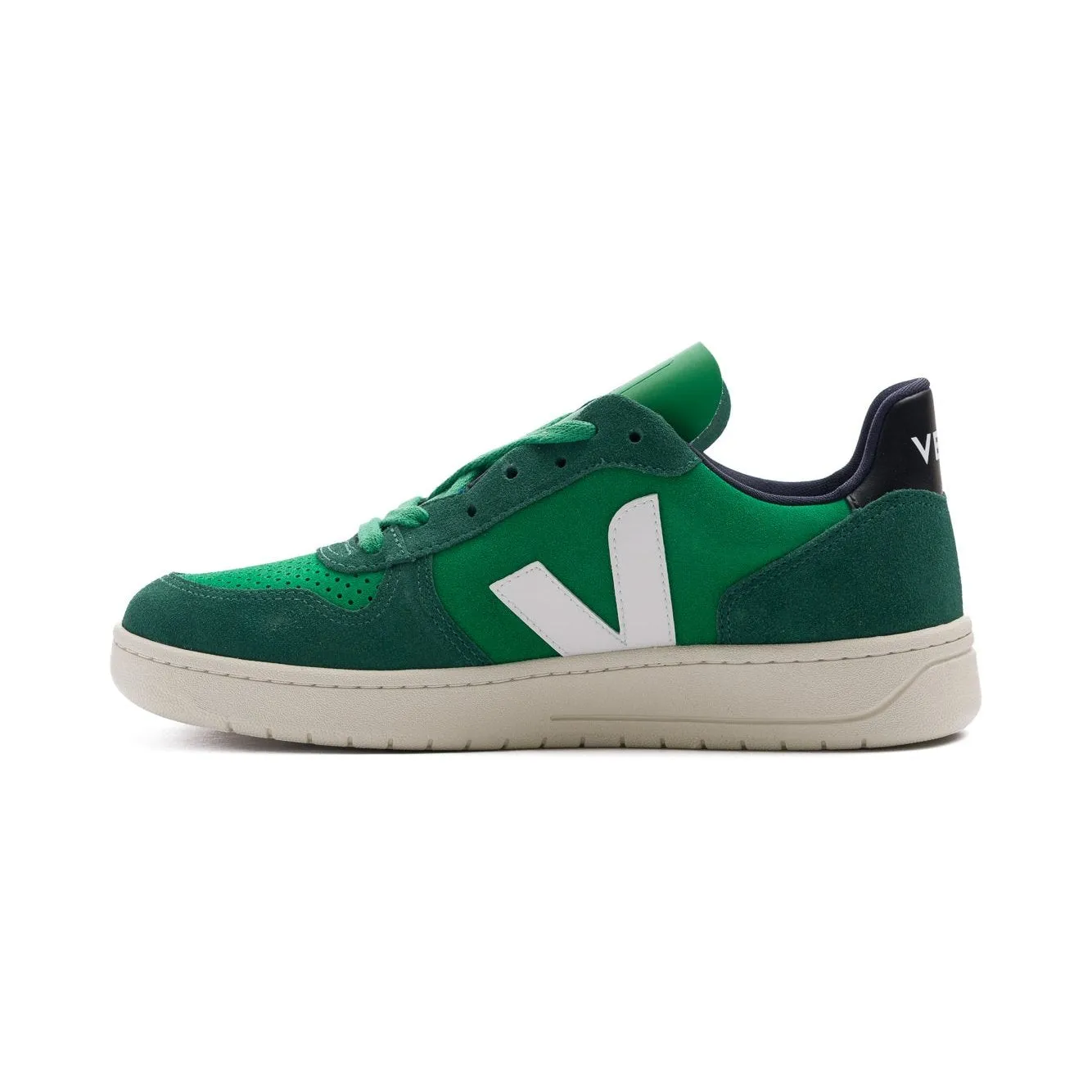 Veja V-10 Suede Shoe - Emeraude/Pierre Black