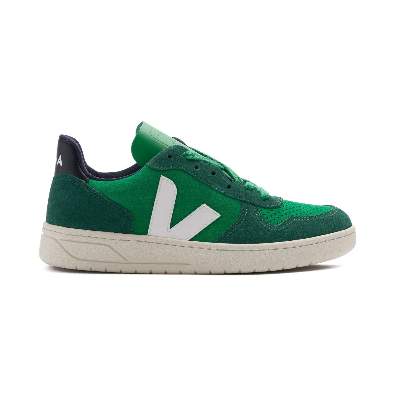 Veja V-10 Suede Shoe - Emeraude/Pierre Black
