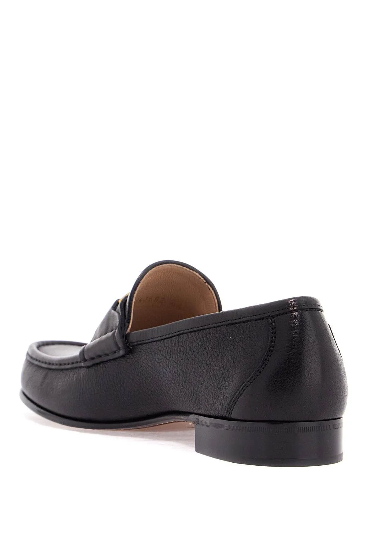 vlogo signature leather moccas 6Y2S0J68MIL NERO