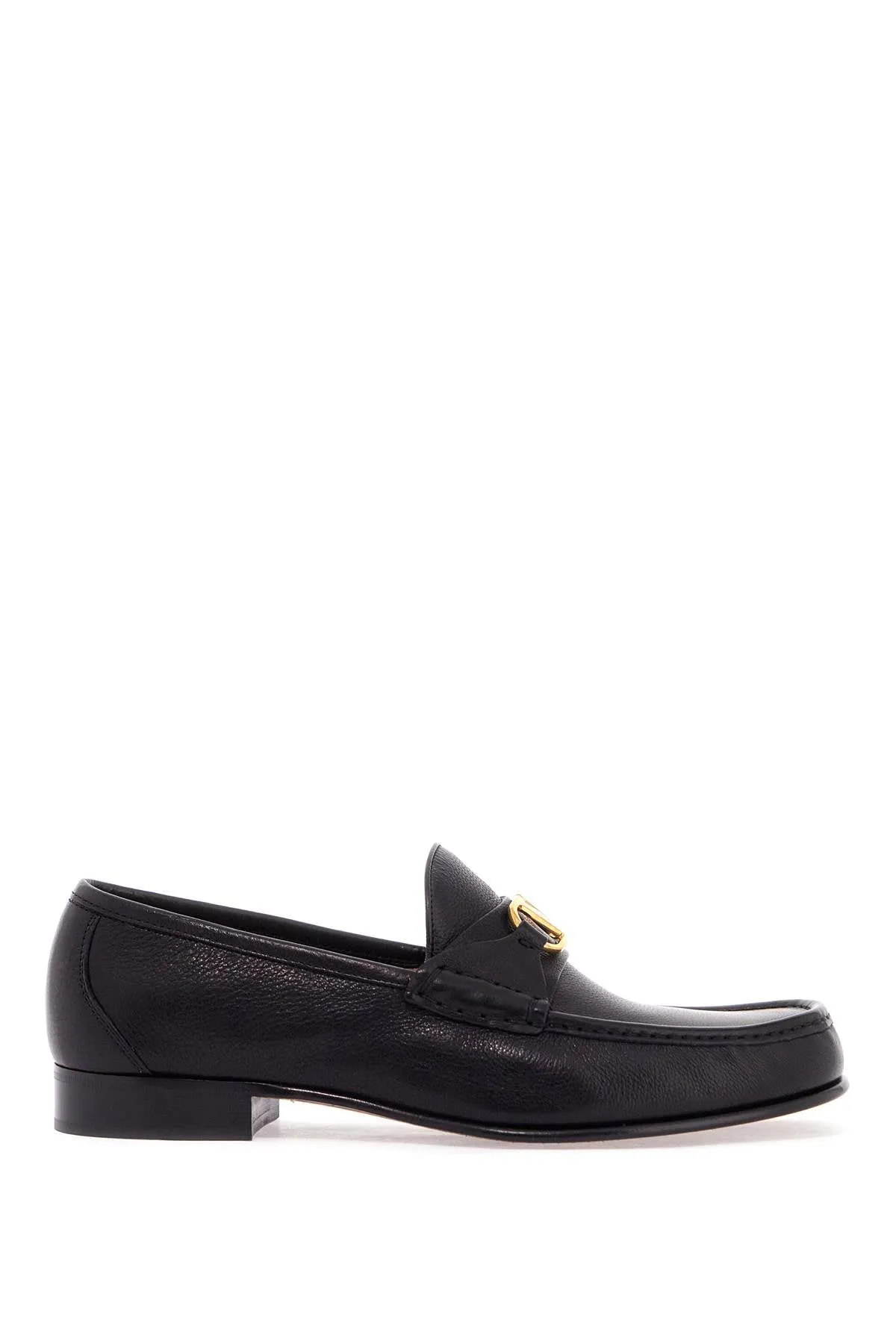 vlogo signature leather moccas 6Y2S0J68MIL NERO