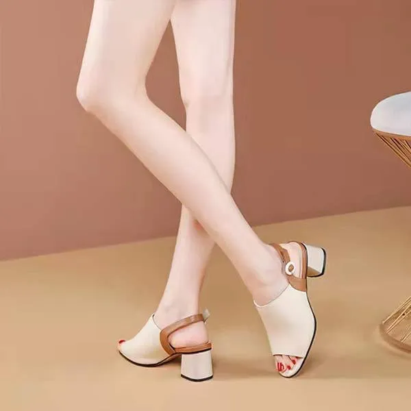 Women's Peep-Toe Block Heel Sandals 67331298C