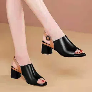 Women's Peep-Toe Block Heel Sandals 67331298C